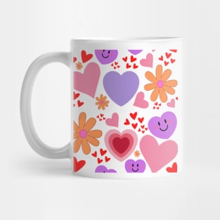 Happy Hearts and Flowers Mug